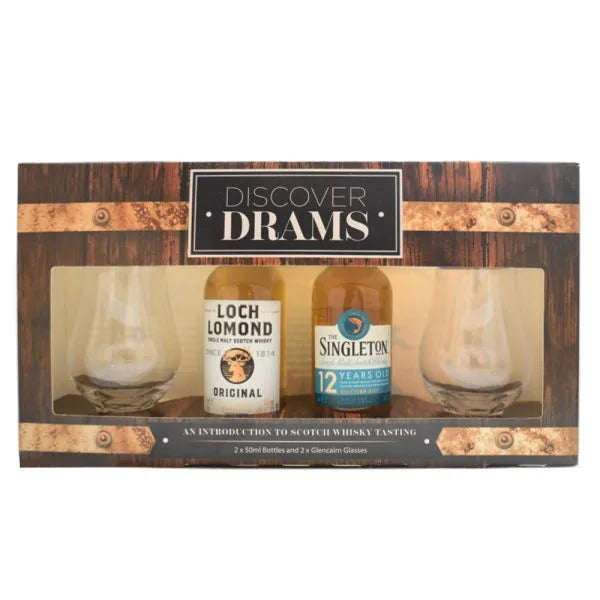 A Discover Drams Giftpack 2x5cl & 2 Glasses