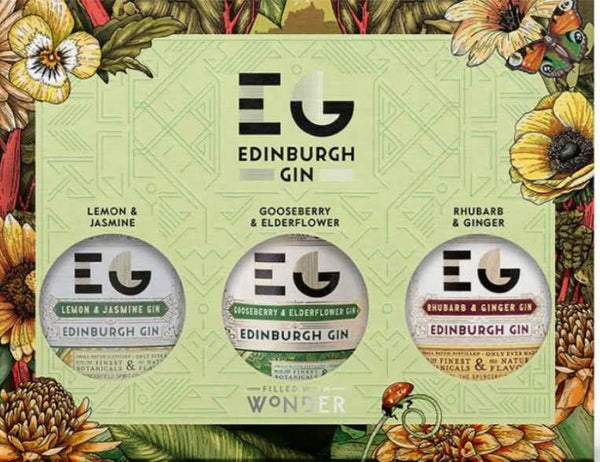 Edinburgh Gin Full Strength Flavours Pack 3x5cl