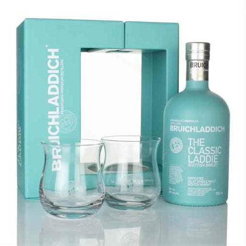 Bruichladdich Classic Laddie Gift Set 70cl & 2 Glasses